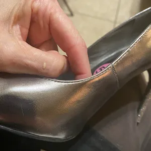 Marc Fisher Pewter and Silver Glitter Heels thumbnail 7