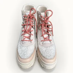 Sorel Brex Cozy Boot Lace Chalk Pink Quartz Leather Shearling Platform Boots thumbnail 3