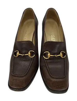 Gucci Horsebit Brown Leather 8B Pump thumbnail 1