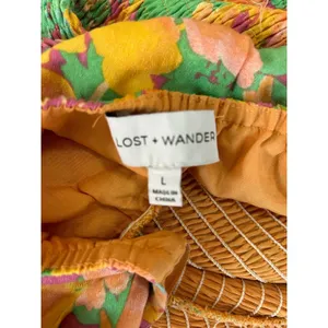 Lost + Wander Women's Eternal Lights Floral Mini Dress in Peach. Size L NWOT thumbnail 10