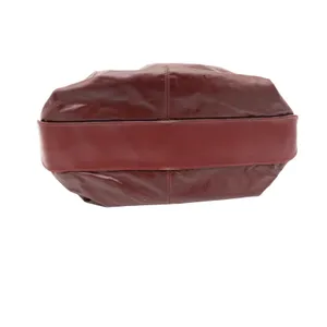 Unbranded Hobo Bag Womens OS Slouchy Burgundy Leather Large Zip Top Good thumbnail 9