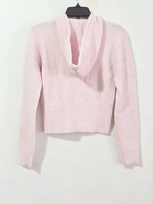 Victoria's Secret PINK Front-Zip Shrunken Sweater Hoodie - Pink Petal - Size M thumbnail 3
