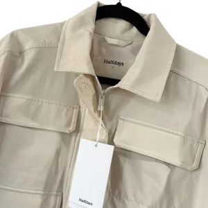 Halfdays Nan‎ Field Jacket Womens Small Oatmilk Beige Cargo Hiking Coat Full Zip thumbnail 2