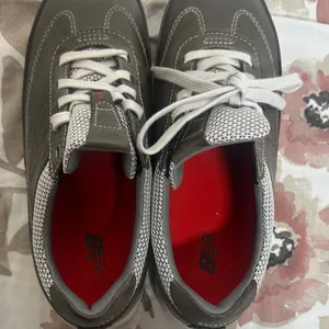 New Balance Gray and Red Athletic Shoes thumbnail 6