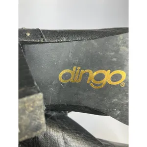 Dingo leather black‎ fringe cowboy boots western women's size 9.5 Festival rodeo thumbnail 6