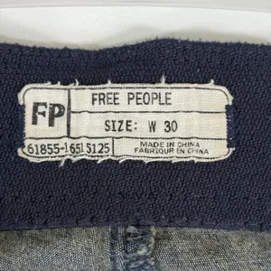 Free People Penny Pull On Flare Jeans Dark Wash Blue Denim Size 30x33 Bohemian thumbnail 6