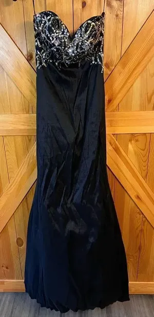 DEB Womens Blk Strapless Bead/Sequin Long Mermaid Event Gown Sz 5 nwt (3016) thumbnail 1