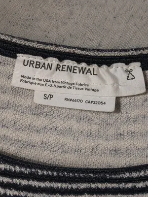 Urban Outfitters ReMADE Striped Drippy Sleeve Top thumbnail 3