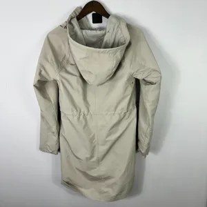 Athleta Parka Jacket Women XS Beige Hooded Lightweight Travel Ahtleisure Minimal thumbnail 3