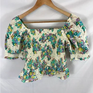 NWT River Island Smocked Floral Top size 12 / Medium thumbnail 1