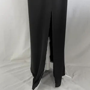 New Krisa One Sleeve Maxi One Shoulder Long Sleeve Side Slit Dress Black Size XS thumbnail 11