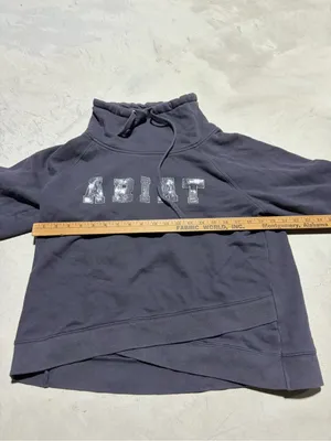 Ariat Charcoal Pullover Sweatshirt with sequin Letters xl thumbnail 4
