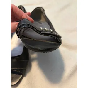 Ecco Black Leather Open Toe Heeled Pumps‎ Buckle Embellished Size 39 thumbnail 7