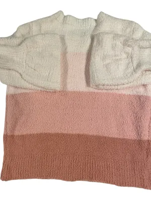 LC Lauren Conrad Striped Sweater Women’s Med Pink Tones Soft Winter Bohemian thumbnail 2