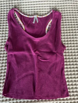 Women's Ribbed Tank Top in Magenta thumbnail 1