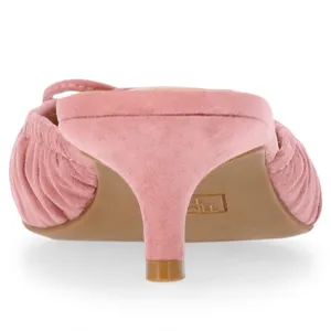 TIME and TRU Womens Kitten Heel Slip On Shoes Size 11 Pink Faux Suede New thumbnail 3