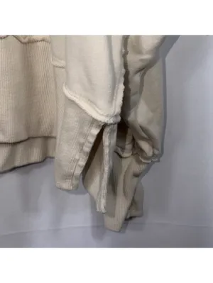 AE Seriously Lived-In XS Cream 77 Oversized Sweatshirt thumbnail 4
