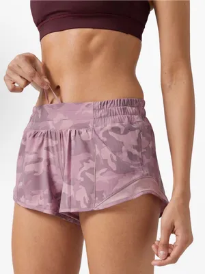NWOT Lululemon Hotty Hot High-Rise Lined Short 4" Incognito Camo Pink Taupe thumbnail 1