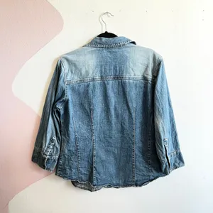 Vintage Gap Shirt Women's Large‎ Blue Denim Long Sleeve Button Up 90s thumbnail 2