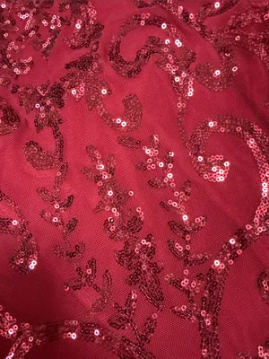 by & by Sequin Long Sleeve Dress Red thumbnail 3