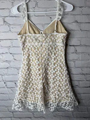 Lulus Charmaine white Floral Lace Mini Dress XS thumbnail 4