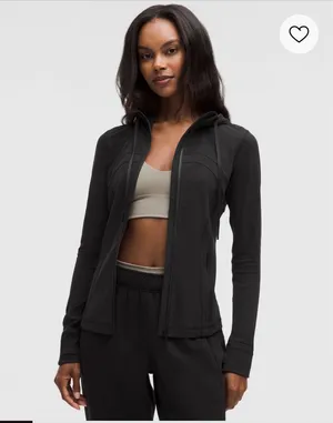Define Hooded Lululemon Jacket Nulu 8 Black thumbnail 1