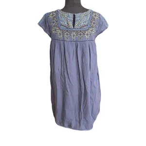 Anthropologie Holding Horses Lovely Ani Swing Dress Pockets Blue Women's Size 4 thumbnail 3