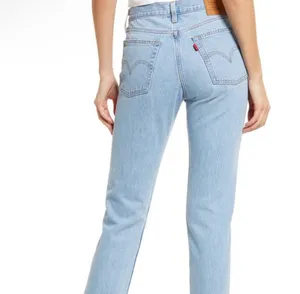 Levi's Wedgie Icon Fit Ripped High Waist Straight Leg Jeans Luxor Found Out 28 thumbnail 4