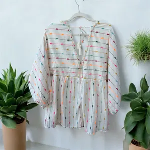 Zara NWT Multi Color Dotted Mesh Boho Mini Dress Romper Oversized XS thumbnail 4