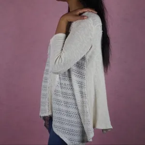 🍁 BLU PEPPER Burnout Embroider Shark Bite Sweater‎ thumbnail 5