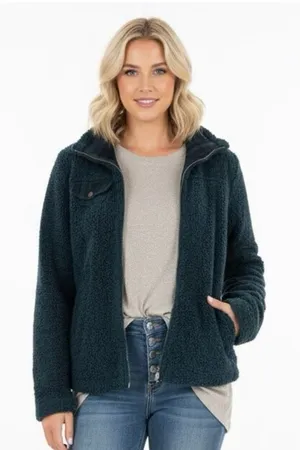 Pendleton Blue Green fleece zip up size small with pockets thumbnail 1