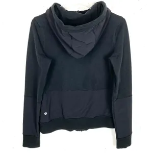 Lululemon Voyage Hoodie Stretch French Terry Yoga Boardshort Fabric Black 8 thumbnail 4