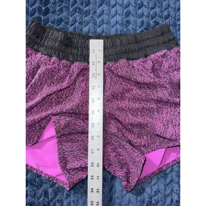 Lululemon Women's Run‎ Times Shorts Speckled Foil Magenta Purple Black Size 6 thumbnail 8