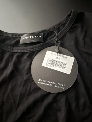 White Fox Boutique Never Sorry Tee Black thumbnail 4