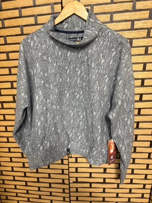 Kyodan Gray Cowl Neck‎ Sweatshirt Size XL thumbnail 1