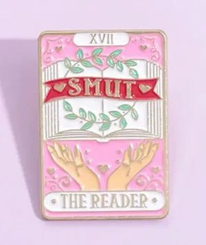 NWT ‘THE READER, SMUT’ Enamel Lapel Pin Brooch, So Cute and Fun Gift! thumbnail 1