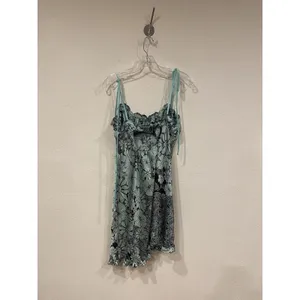 Free People Retro Daisy Dress Womens Small Green Ruffle Adjustable Straps thumbnail 5