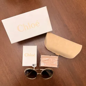 Chloe Brown Round Ladies Sunglasses - CE114ST thumbnail 2