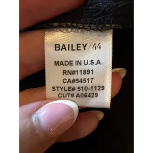 Bailey 44 Sheath Dress Women XS Black Tan Beaded Mixed Media Cocktail Party LBD thumbnail 10
