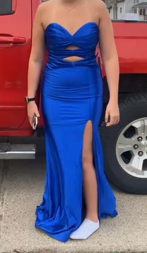 Prom Dress Blue Size M thumbnail 1