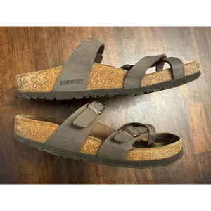 Birkenstock women's mayari birko-flor sandals brown size 38/ 8 thumbnail 4