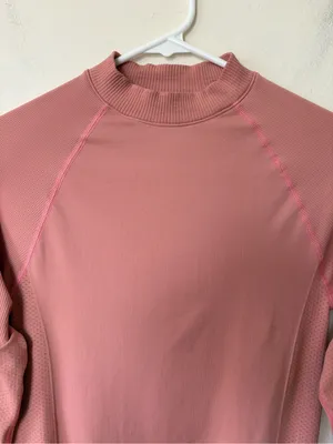 HALFDAYS Johnson Base Layer Top Mock Neck Pink Sz Small thumbnail 5