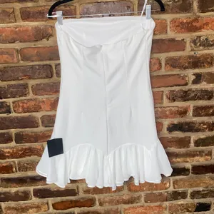 NWT Lulu's Eirian White Strapless Pleated Mini Dress Women's Size Large thumbnail 9