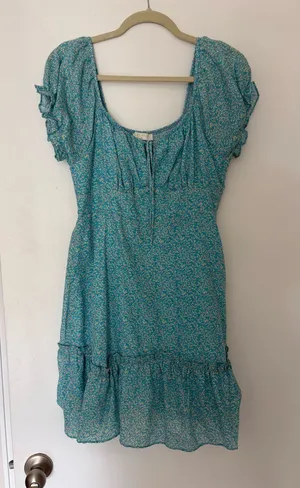 Blue Floral Sundress Size M thumbnail 1