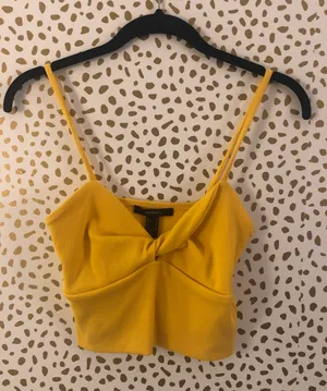 Yellow Tank Crop Top thumbnail 1