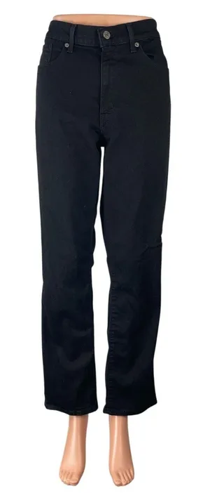 Levi's Classic Straight Women's Black High Rise Relaxed Denim Jeans Size XL thumbnail 1