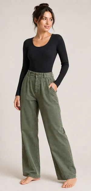 Abercrombie Ribbed Bodysuit Black XS Long Sleeve Scoop Neck thumbnail 1