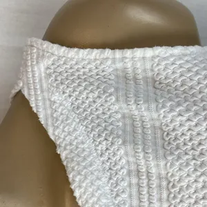 Anthropologie White Short Sleeve Striped Knit Tank Top S thumbnail 4