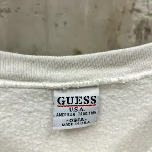 Guess Vintage White 90s USA Made Patriotic Graphic Sweatshirt OS Adult Retro thumbnail 2