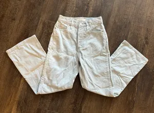 PacSun High-Rise Bootcut Corduroy Blue Pants thumbnail 1